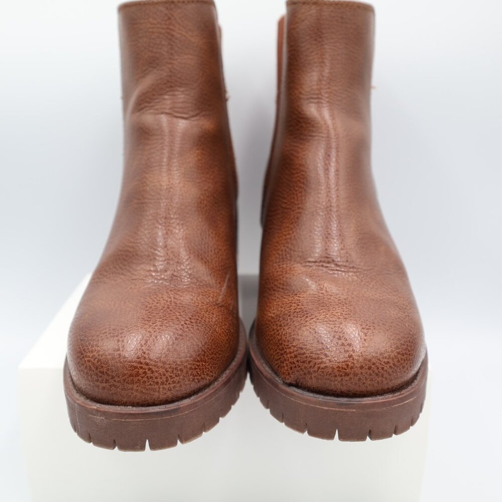 Mia Women’s Boots Ankle Jody Chelsea Booties Brown Block Heel, Size 9 - Picture 3 of 7